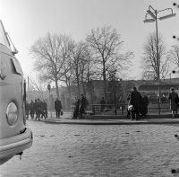 Námestie pred železničnou stanicou, Lučenec (1959)