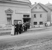 Hlavná ulica a budova Vigadó, Fiľakovo (1959)
