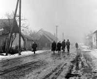 Ulica Obrancov mieru od železničného priecestia, Poltár (1959)