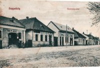 Kuzmányho ulica s obchodom Guttman Jakar, Michalovce (1905-1920)