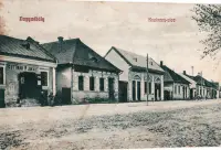 Kuzmányho ulica s obchodom Guttman Jakar, Michalovce (1905-1920)