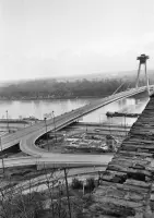 Pohľad z hradu, Nový most, Bratislava (1973)