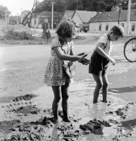 Továrenská ulica a ulica SNP, Fiľakovo (1959)