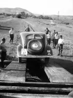 Nákladná stanica a Hradová v pozadí, Košice (1939)