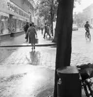 Ulica T. G. Masaryka a ústie Komenského ulice, Lučenec (1959)
