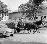 Ulica T. G. Masaryka a ústie Komenského ulice, Lučenec (1959)