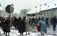 Hlavná ulica a Berchtoldov kaštieľ, Fiľakovo (1962)