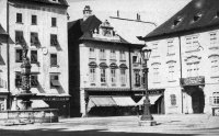 Hlavné námestie s Rolandovou fontánou, Prievoz, Bratislava (1900)
