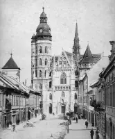 Alžbetina ulica a Dóm sv. Alžbety, Košice (1900)