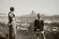Dunajský breh a most Márie Valérie, Štúrovo (1941)