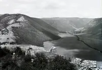 Pohľad z Turnianskeho hradu do Hájskej doliny, Turňa nad Bodvou (1931)