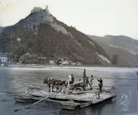 Prievoz cez Váh pod Považským hradom, Považská Bystrica (1904)