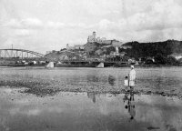 Most cez Váh a hrad v pozadí, Trenčín (1923)
