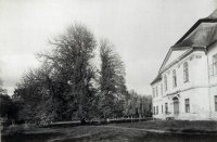 Časť parku kaštieľa grófa Dénesa Andrássyho, Ložín (1900)