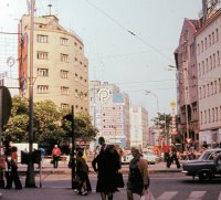 Dunajská ulica od Štúrovej ulice, Staré Mesto, Bratislava (1977)