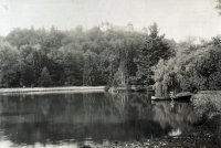 Park s jazerom a kaštieľ Wenckheimovcov, Halič (1900)