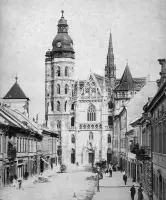 Alžbetina ulica a Dóm sv. Alžbety, Košice (1900)