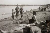 Breh Dunaja, Prímasov ostrov a most Márie Valérie, Štúrovo (1944)