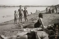 Breh Dunaja, Prímasov ostrov a most Márie Valérie, Štúrovo (1944)