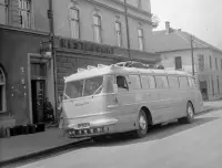 Roh ulíc J. Wolkera a Alžbetinej, hotel Európa, Poprad (1958)