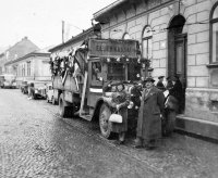 Ulica s autobusom, Košice (1938)