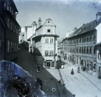 Židovská ulica, vľavo Mikulášska, Dom dobrého pastiera, Prievoz, Bratislava (1903)