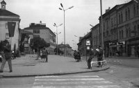 Námestie Štefana Moyzesa pred vstupom do hradu, Banská Bystrica (1966)