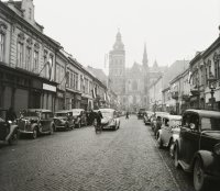 Alžbetina ulica, v pozadí Dóm sv. Alžbety, 11. novembra 1938, Košice (1938)