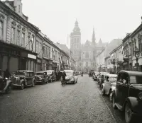 Alžbetina ulica, v pozadí Dóm sv. Alžbety, 11. novembra 1938, Košice (1938)