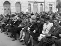 Koncert Budapeštianskeho zboru pred radnicou, Komárno (1943)