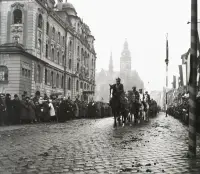 Hlavná ulica, vľavo Štátne divadlo, 1938, Košice (1938)