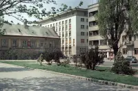 Dunajské nábrežie, uprostred hotel Devín, Bratislava (1956)