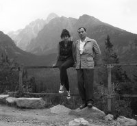 Hrebienok, v pozadí Malá Studená dolina a Lomnický štít, Vysoké Tatry (1965)