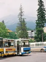 Autobusy v Starom Smokovci, Vysoké Tatry (1988)