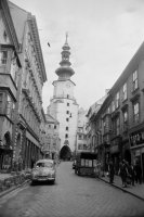 Michalská ulica s Michalskou bránou, Prievoz, Bratislava (1965)