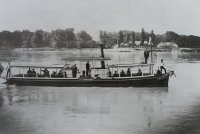 Parník Frigyes na Dunaji pri Petržalke, Bratislava (1900)