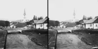 Kamenný most cez Slanú a evanjelický kostol, Dobšiná (1900)