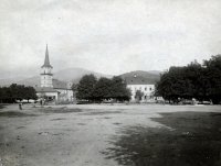 Radničné námestie a kostol sv. Vavrinca, Revúca (1916)