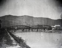 Stavba železničného mosta cez Oravu, Dolný Kubín (1900)
