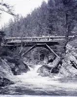Landokov most cez Biely potok v Tatranskej Kotline, Vysoké Tatry (1912)