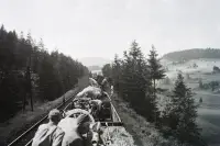 Vojenský vlak pri českej hranici, Svrčinovec (1942)