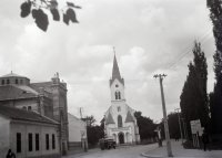 Winterova ulica, evanjelický kostol a synagóga, Piešťany (1935)