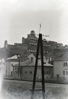 Trenčiansky hrad od železničného mosta, Trenčín (1937)