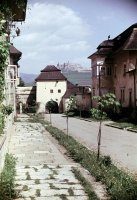 Spišská Kapitula, Dolná brána a výhľad na Spišský hrad, Spišské Podhradie (1956)