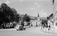 Námestie gen. M. R. Štefánika a evanjelický kostol, Brezno (1966)
