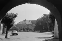 Námestie Majstra Pavla a stĺporadie Župného domu, Levoča (1968)
