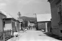 Šafárikova ulica a kostol sv. Alžbety, Betliar (1963)