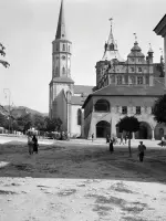 Radnica na Námestí Majstra Pavla a kostol sv. Jakuba, Levoča (1934)