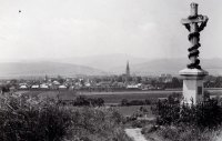 Pohľad na mesto s kostolom Nanebovzatia Panny Márie, Spišská Nová Ves (1933)