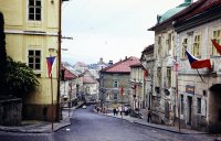 Ulica Andreja Kmeťa pri Radničnom námestí, Banská Štiavnica (1970)